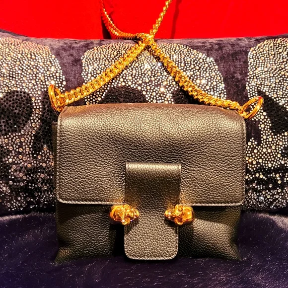 alexander mcqueen studded leather backpack Buy Skull Padlock 2374201 Finished with a high Alexander McQueen Mini Backpack Leather